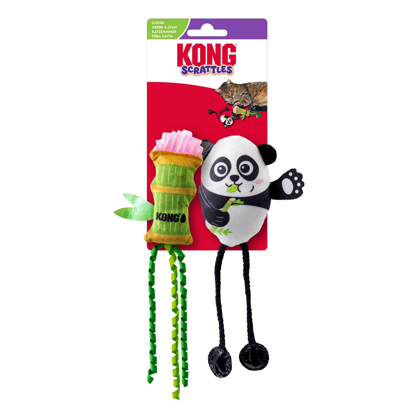 KONG Scrattles Panda 2-pk