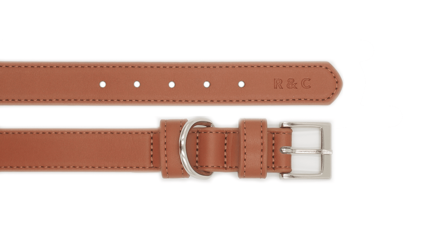 Brown Leather Dog Collar