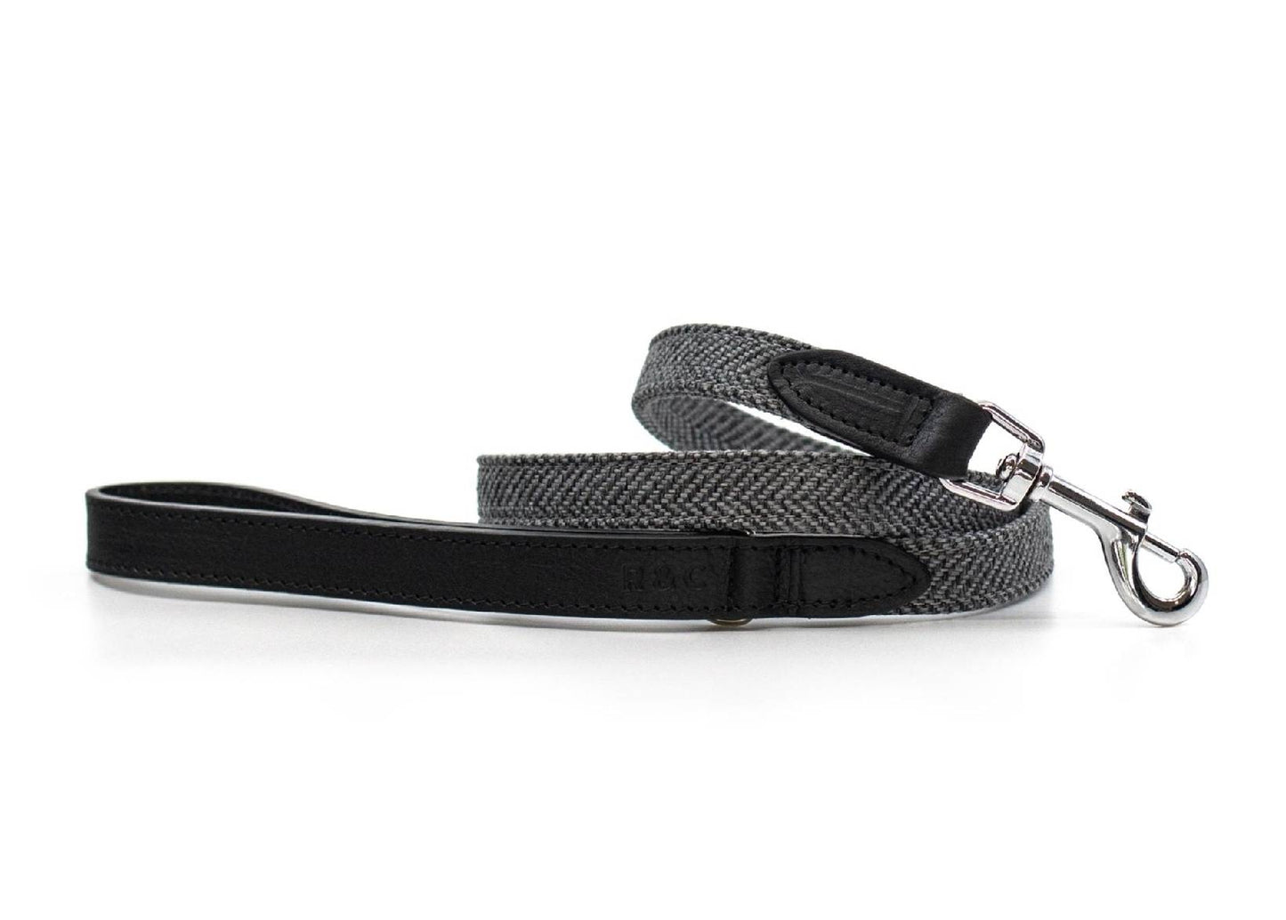 Herringbone & Leather Lead - Balmoral