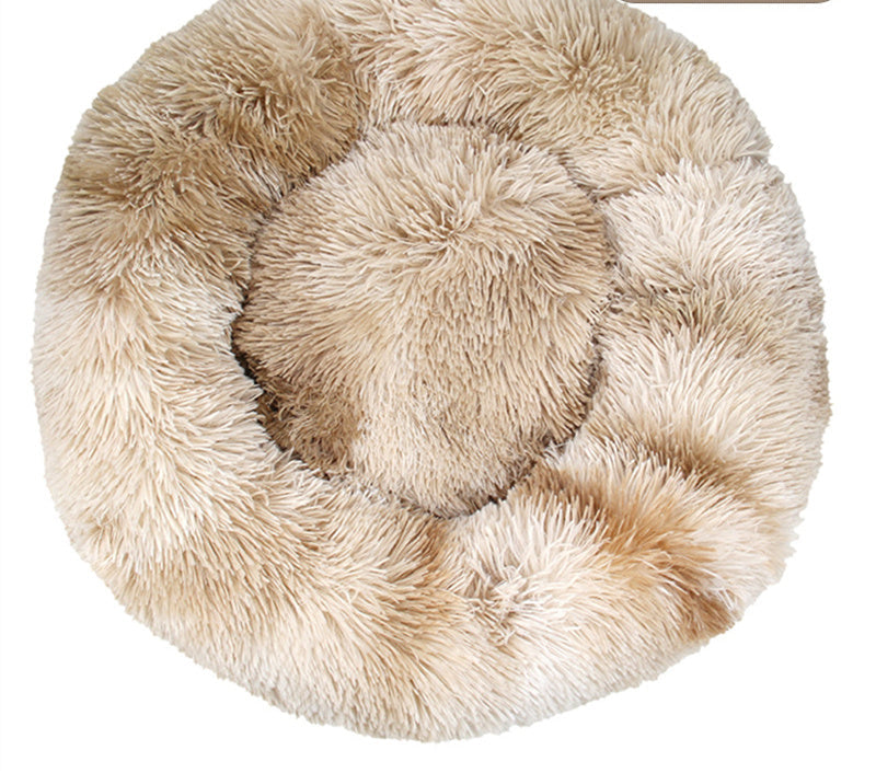 Tie-Dye Plush Round Pet Kennel