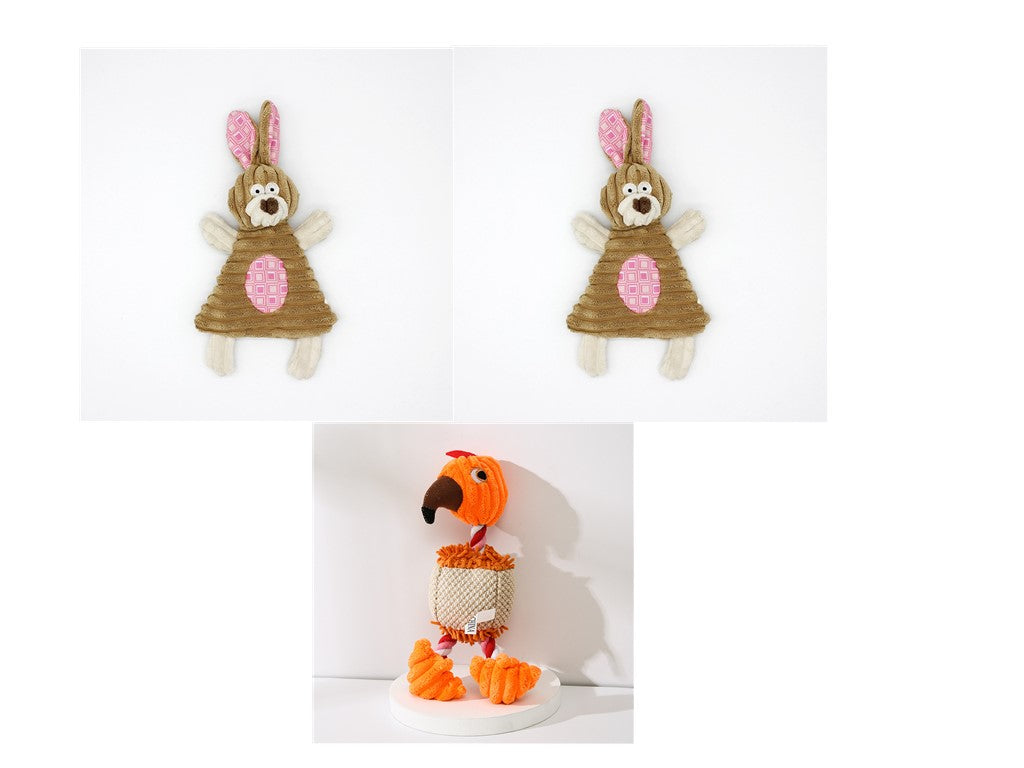 Donkey Plush Squeaky Dog Toy — Corduroy Chew & Cuddle Toy