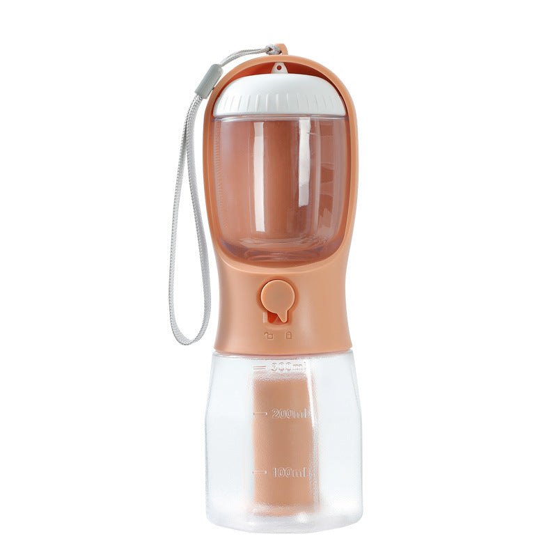 3-in-1 Pet Travel Cup — Water, Food & Waste Bag Dispenser