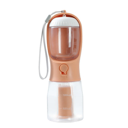 3-in-1 Pet Travel Cup — Water, Food & Waste Bag Dispenser