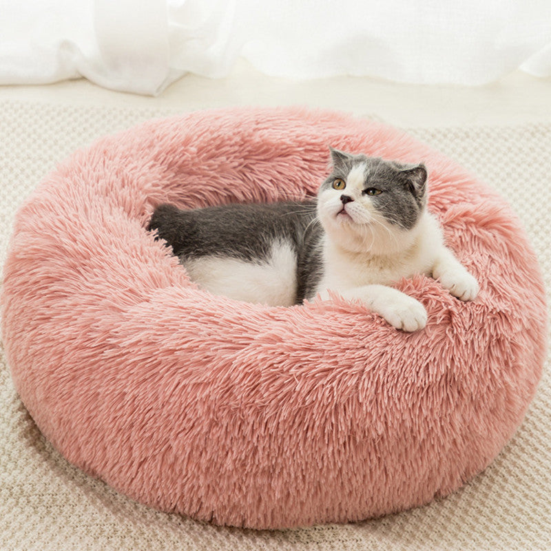 Tie-Dye Plush Round Pet Kennel