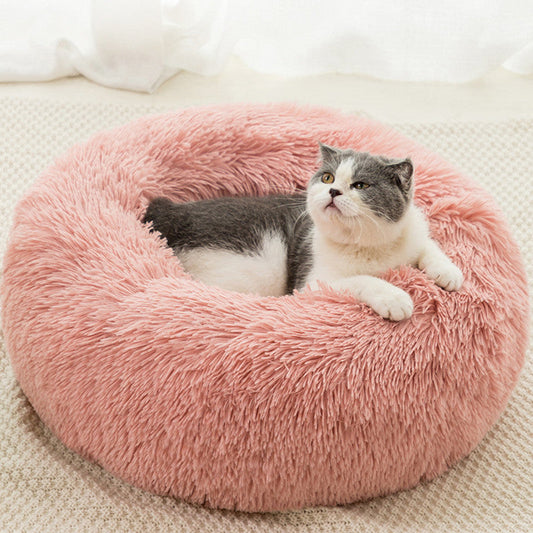 Tie-Dye Plush Round Pet Kennel