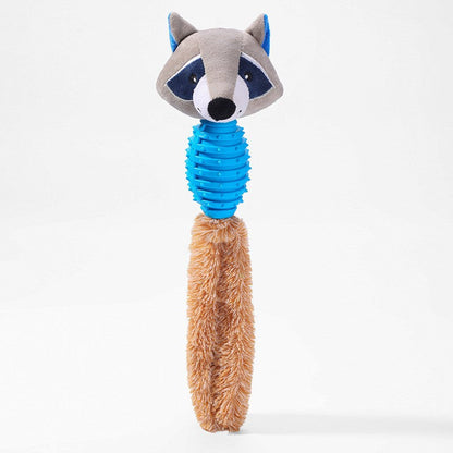 Plush Animal Squeaky Dog Toy — Mixed Texture Chew & Cuddle