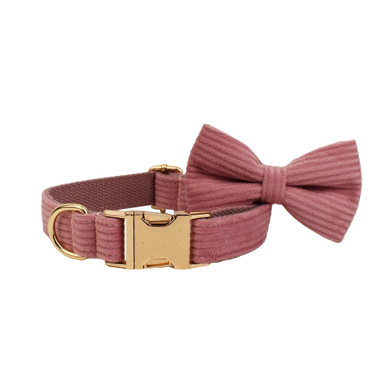 Corduroy Pet Collar & Lead Set