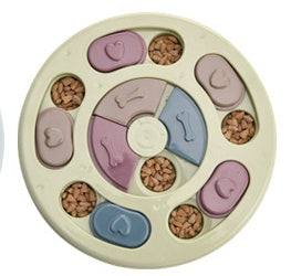 Dog Slow Feeder Turntable Bowl — Interactive Puzzle Feeding