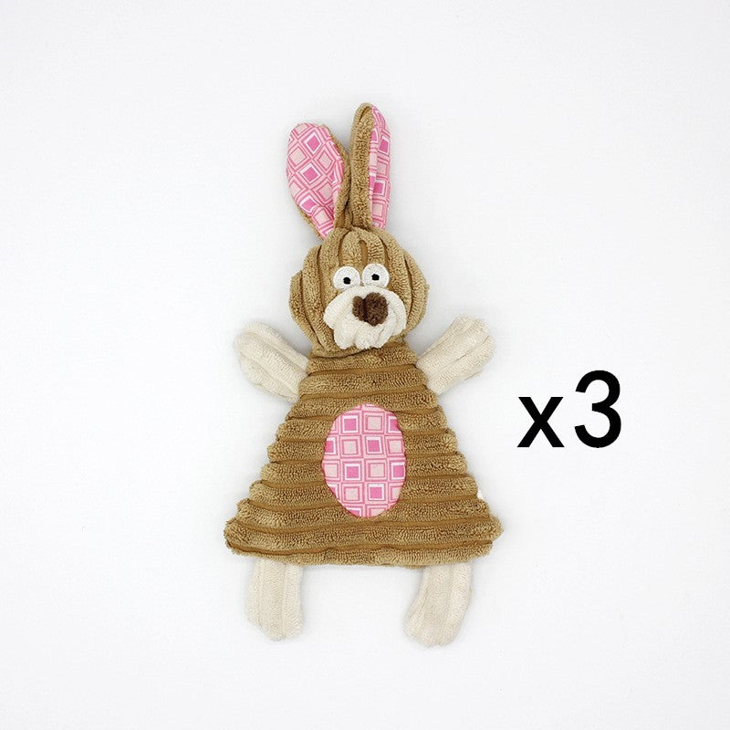 Donkey Plush Squeaky Dog Toy — Corduroy Chew & Cuddle Toy