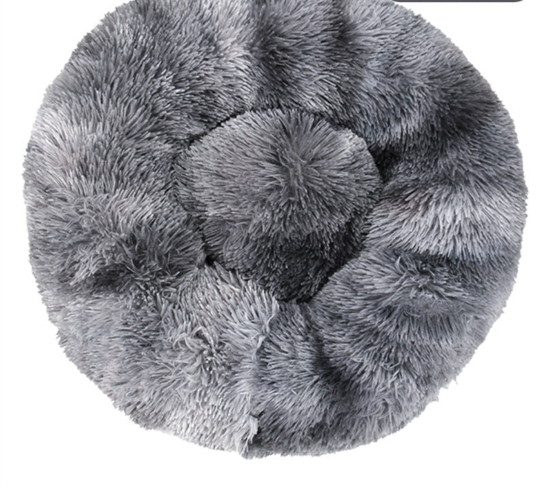 Tie-Dye Plush Round Pet Kennel