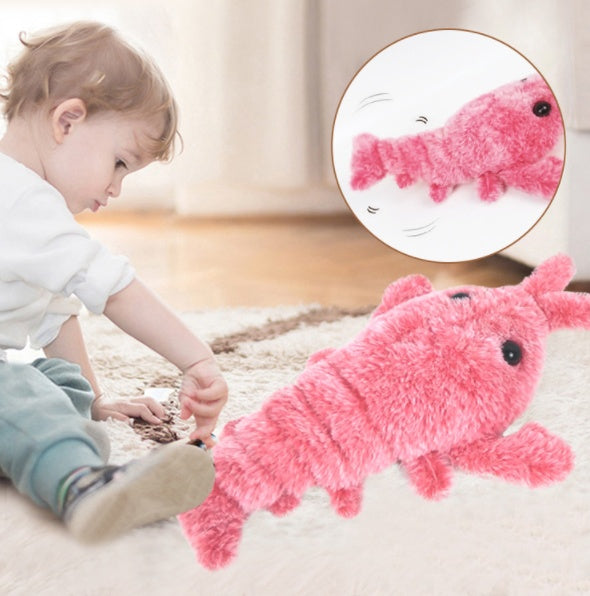 Electric Jumping Lobster Cat Toy — USB Rechargeable Plush