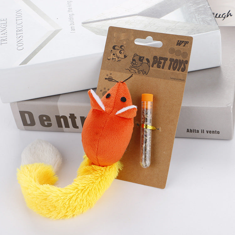 Long Tail Plush Mouse Cat Toy with Catnip