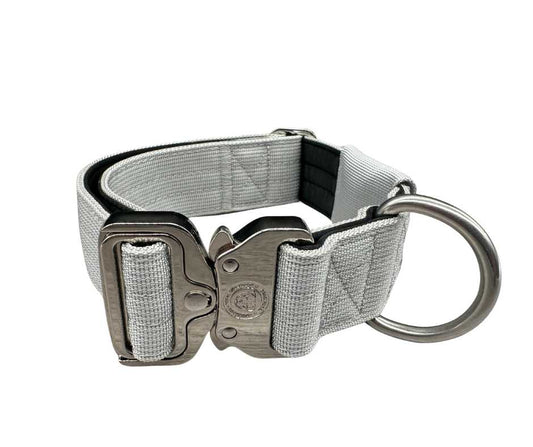 4cm Nylon BTactical™ Tracker Dog Collar | Misty Grey