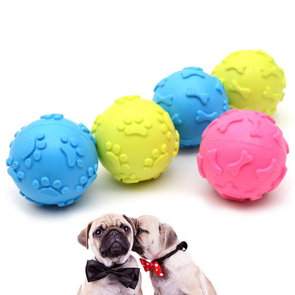 TPR Rubber Whistle Ball Dog Toy — Squeaky & Bite-Resistant