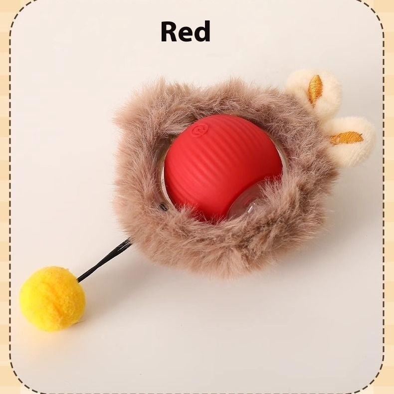 Bite-Resistant Squeaky Ball Toy for Cats & Dogs