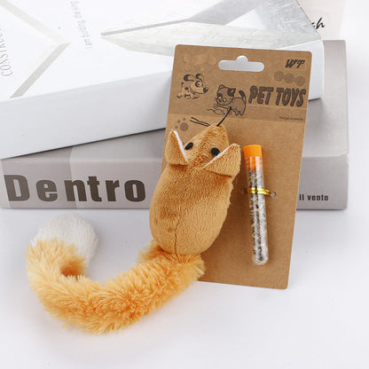 Long Tail Plush Mouse Cat Toy with Catnip