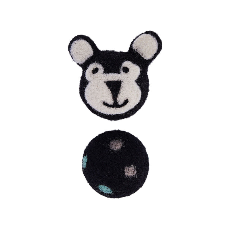 Felt Bell Cat Ball Toy — Interactive & Sound-Reactive