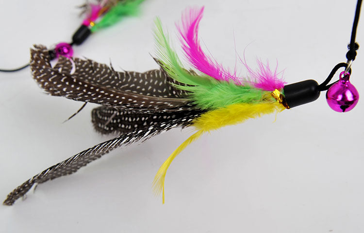 Feather Wand Cat Teaser Toy with Bell — Pearl Bird Style