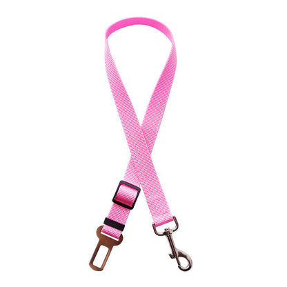 Adjustable Pet Car Seat Belt Harness & Lead Clip