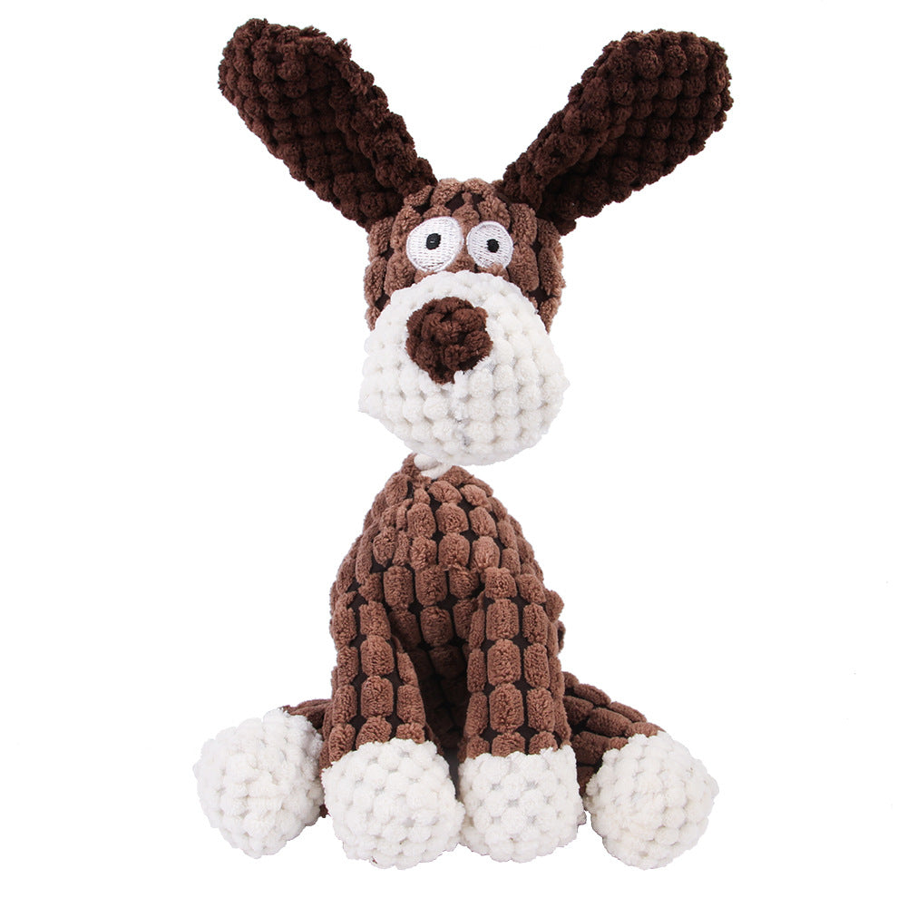 Donkey Plush Squeaky Dog Toy — Corduroy Chew & Cuddle Toy