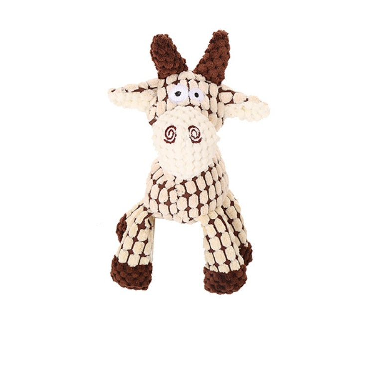 Donkey Plush Squeaky Dog Toy — Corduroy Chew & Cuddle Toy