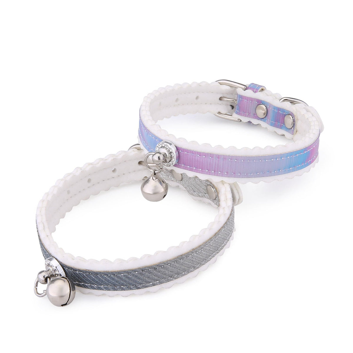 Gradient PU Cat & Dog Bell Collar