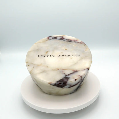 Calacatta Viola Marble Dog Bowl
