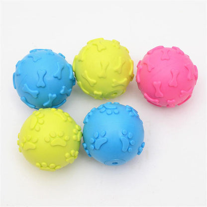 TPR Rubber Whistle Ball Dog Toy — Squeaky & Bite-Resistant