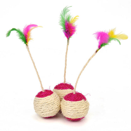Sisal Feather Shuttlecock Cat Toy