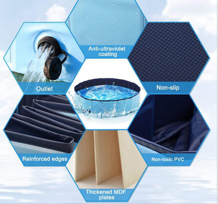 Foldable PVC Pet Bath Tub & Paddling Pool