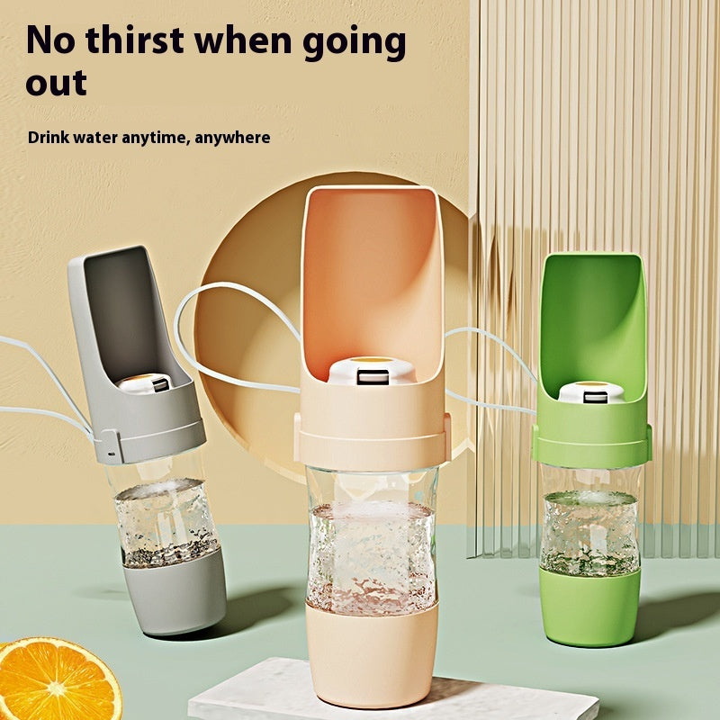 2-in-1 Travel Dog Water Bottle & Feeder