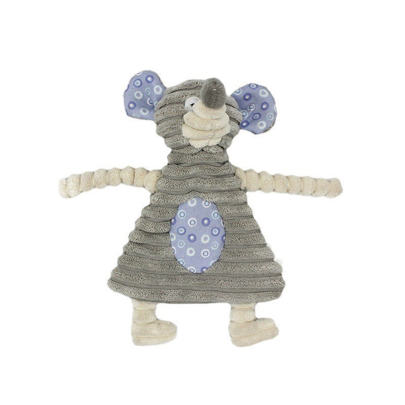 Donkey Plush Squeaky Dog Toy — Corduroy Chew & Cuddle Toy