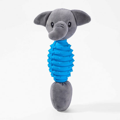 Plush Animal Squeaky Dog Toy — Mixed Texture Chew & Cuddle