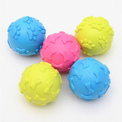 TPR Rubber Whistle Ball Dog Toy — Squeaky & Bite-Resistant