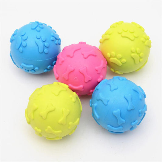 TPR Rubber Whistle Ball Dog Toy — Squeaky & Bite-Resistant