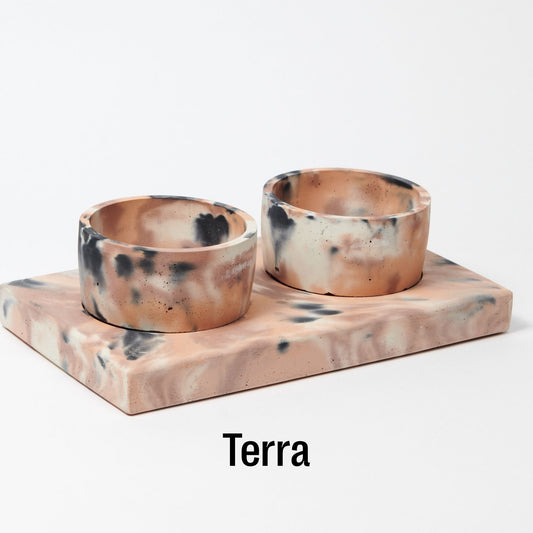 Concrete Pet Bowl Set by Smith & Goat (Terra)