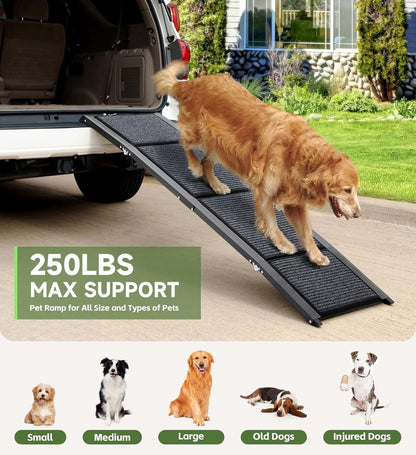 Fellie 170cm Foldable Dog Ramp with Non-Slip Surface - Supports up to 113kg