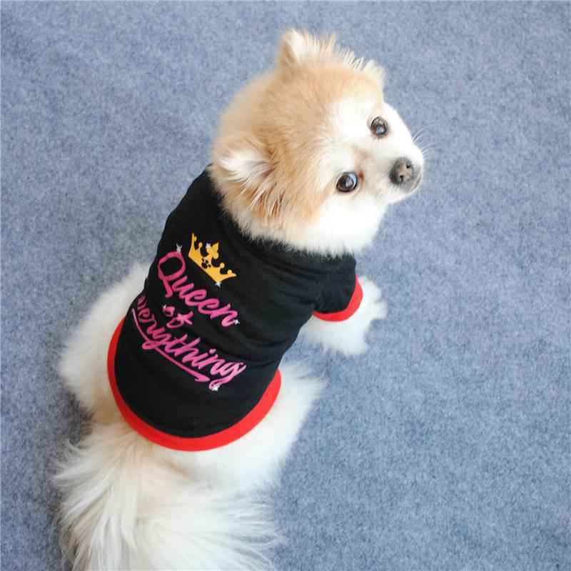 Printed Breathable Dog T-Shirt — Black