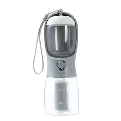 3-in-1 Pet Travel Cup — Water, Food & Waste Bag Dispenser