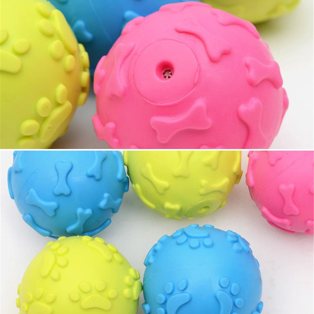 TPR Rubber Whistle Ball Dog Toy — Squeaky & Bite-Resistant