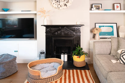 Natural Brown Woven Pet Basket