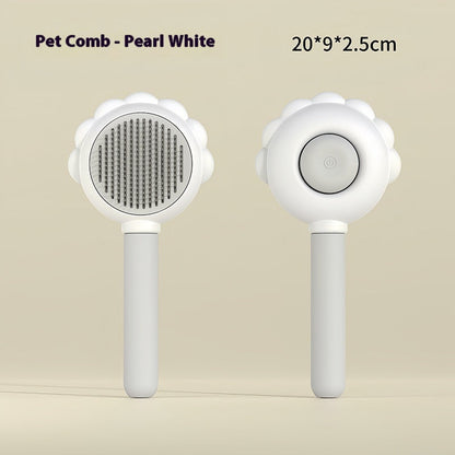 Self-Cleaning Spray Grooming Brush — 2-in-1 Comb & Deshedder