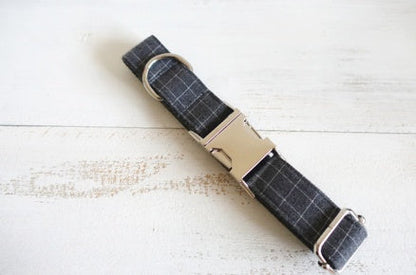 Red Plaid Polyester Pet Collar