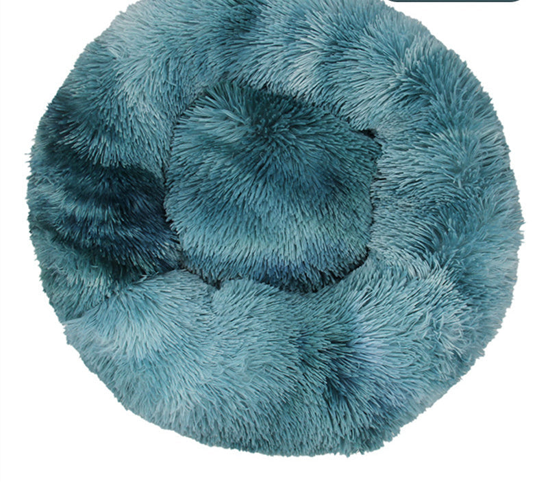 Tie-Dye Plush Round Pet Kennel