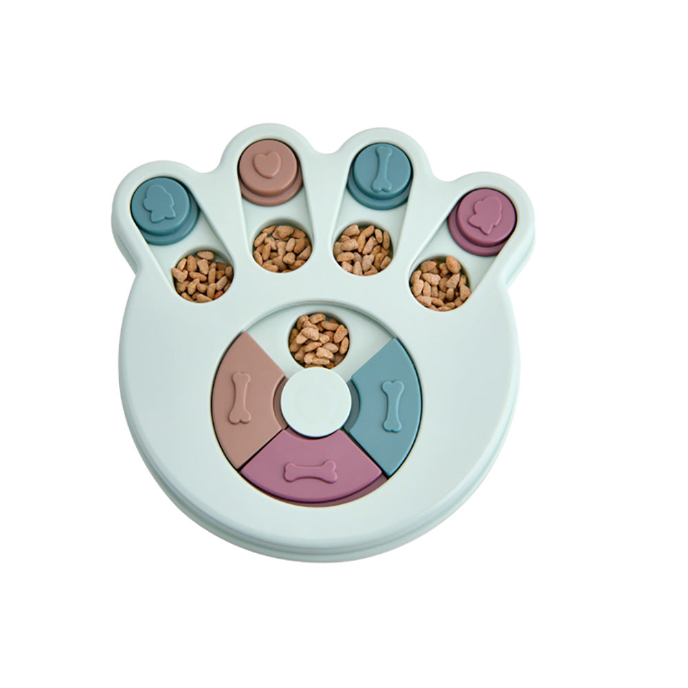 Dog Slow Feeder Turntable Bowl — Interactive Puzzle Feeding