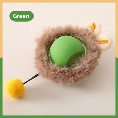 Bite-Resistant Squeaky Ball Toy for Cats & Dogs