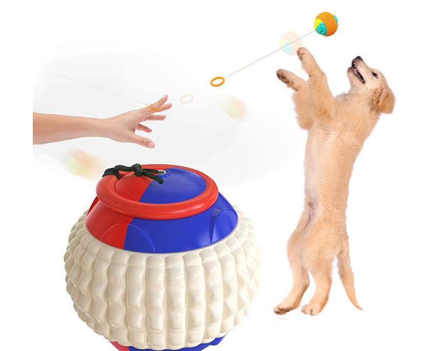 Retractable Throw & Dental Chew Ball for Dogs