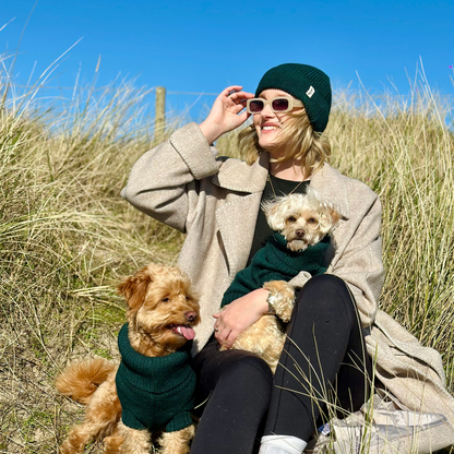 Forest Green British Wool Beanie Hat