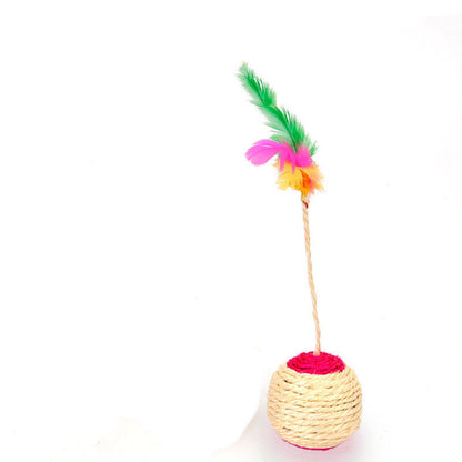 Sisal Feather Shuttlecock Cat Toy