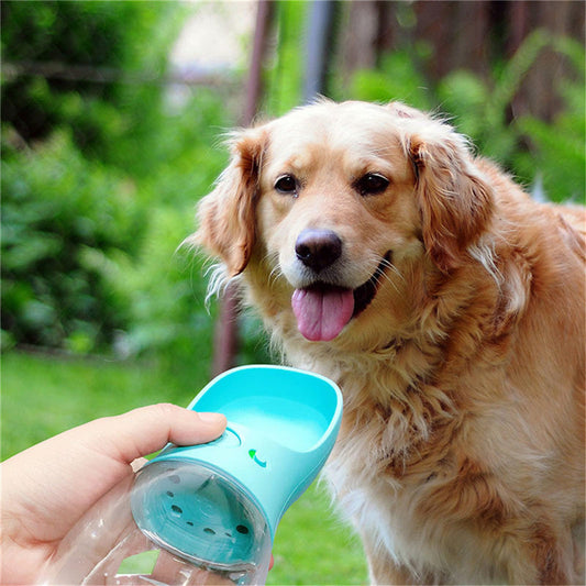 Portable Pet Water Bottle with One-Touch Dispenser